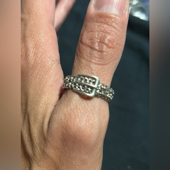 Vintage Jewelry - 💖3/$15💖VINTAGE 925 SILVER BELT BUCKLE RING/THUMB RING